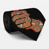 Thumbs Up Black Aborigine-Krawatte Krawatte (Gerollt)