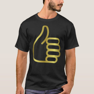 Thumbs Up Design Gold T-Shirt