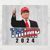 Thumbs Up Donald Trump 2024 Bierflaschenetikett (Einzelnes Label)