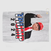Thumbs Up Donald Trump 2024 Golfhandtuch (Horizontal)