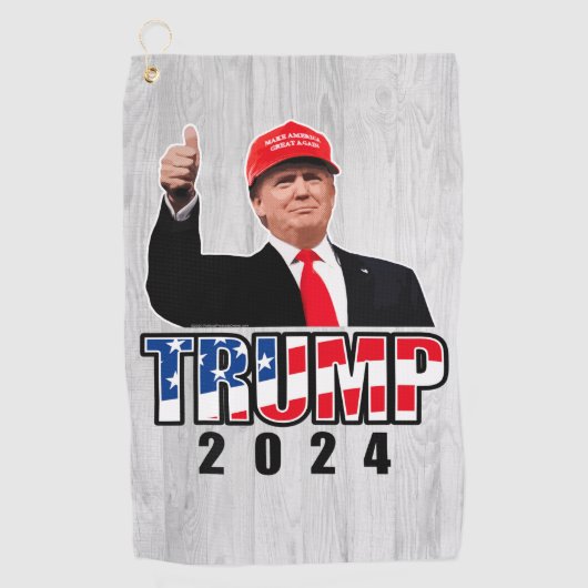 Thumbs Up Donald Trump 2024 Golfhandtuch (Vorderseite)