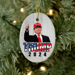 Thumbs Up Donald Trump 2024 Keramik Ornament