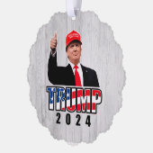 Thumbs Up Donald Trump 2024 Ornament Karte (Links)