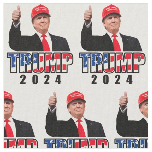 Thumbs Up Donald Trump 2024 Stoff (Nahaufnahme)