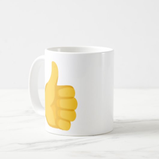 Thumbs Up Emoji Kaffeetasse (Vorderseite Links)