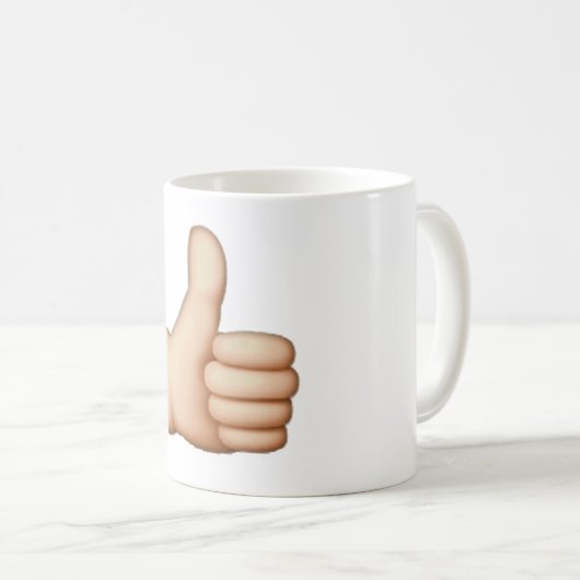 Thumbs Up - Emoji Kaffeetasse (VorderseiteRechts)