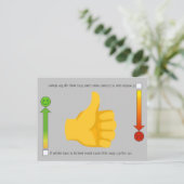 Thumbs Up, Emoji Postkarte (Stehend Vorderseite)