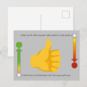 Thumbs Up, Emoji Postkarte (Vorne/Hinten)