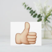 Thumbs Up - Emoji Postkarte (Stehend Vorderseite)
