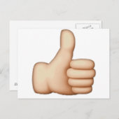 Thumbs Up - Emoji Postkarte (Vorne/Hinten)