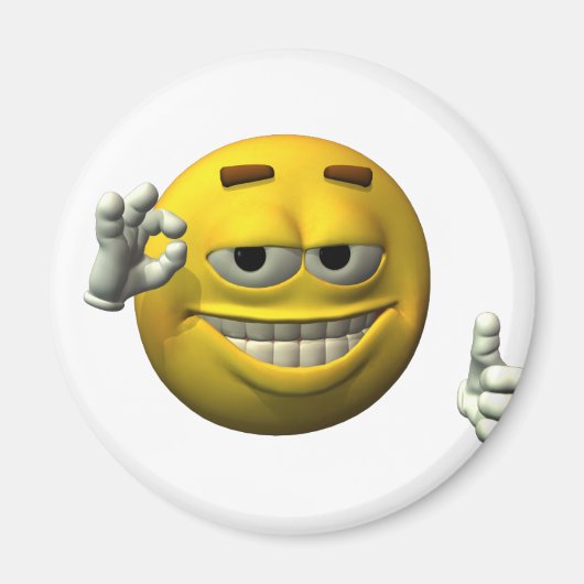 Thumbs Up Face-Zeichen Magnet (Vorne)