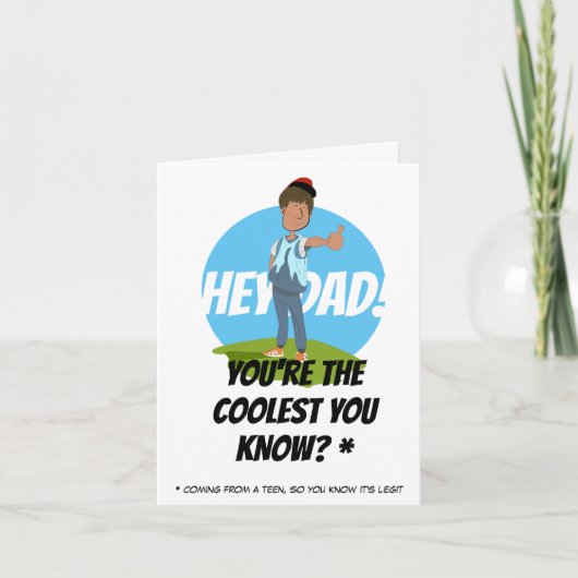 Thumbs Up für den Vater! Vatertag Dankeskarte (Vorderseite)