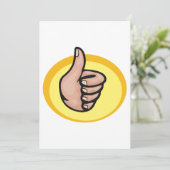 Thumbs Up Gesture Einladung (Stehend Vorderseite)