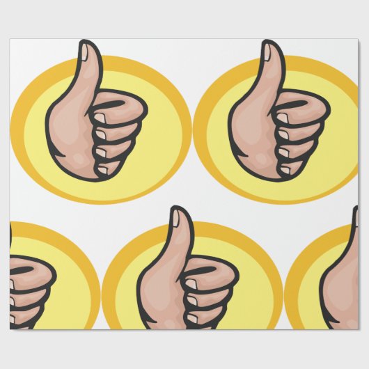 Thumbs Up Gesture Geschenkpapier (Flach)