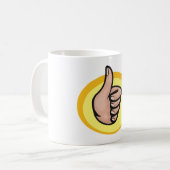 Thumbs Up Gesture Kaffeetasse (Vorderseite Links)
