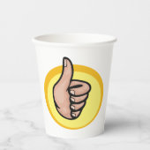 Thumbs Up Gesture Pappbecher (Vorderseite)