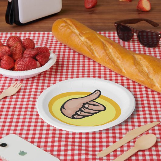 Thumbs Up Gesture Pappteller (Picknick)