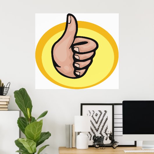 Thumbs Up Gesture Poster (Heimbüro)