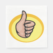 Thumbs Up Gesture Serviette (Vorderseite)