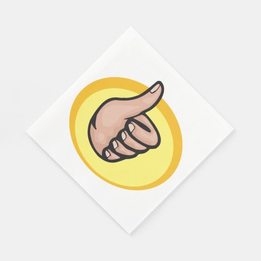 Thumbs Up Gesture Serviette (Ecke)