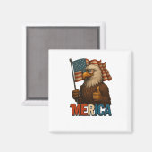 Thumbs Up Merica Eagle Funny und Patriotic Magnet (Vorderseite/Rückseite)