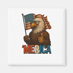 Thumbs Up Merica Eagle Funny und Patriotic Magnet