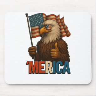 Thumbs Up Merica Eagle Funny und Patriotic Mousepad