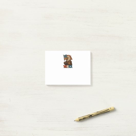Thumbs Up Merica Eagle Funny und Patriotic Post-it Klebezettel (Auf Schreibtisch)