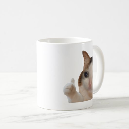 Thumbs Up Ok Cat Meme Tasse Doppelseitig (VorderseiteRechts)
