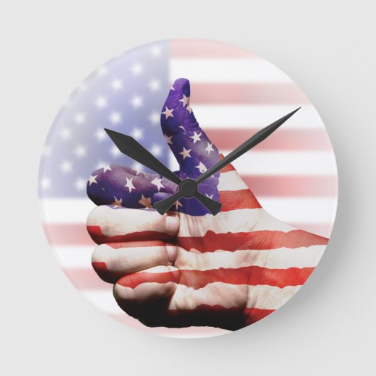 Thumbs up! runde wanduhr (Vorderseite)