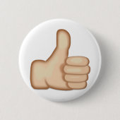 Thumbs Up Sign Emoji Button (Vorderseite)
