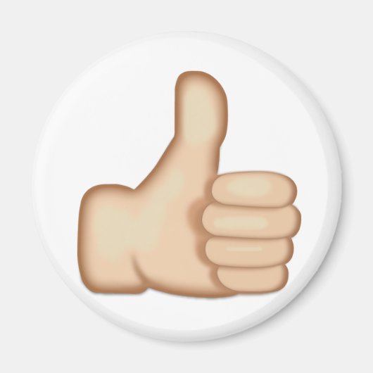 Thumbs Up Sign Emoji Magnet (Vorne)