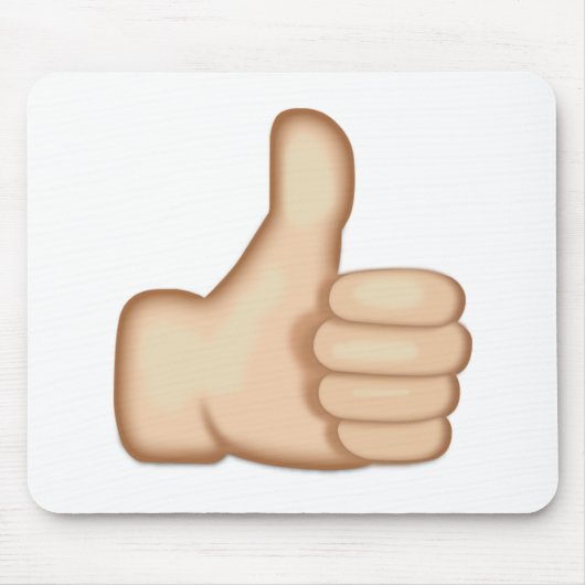 Thumbs Up Sign Emoji Mousepad (Vorne)