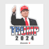 Thumbs Up Trump 2024 Window Decal Autoaufkleber Aufkleber (Blatt)