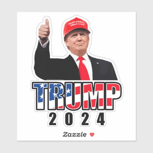 Thumbs Up Trump 2024 Window Decal Autoaufkleber Aufkleber (Blatt)