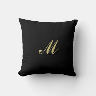 Thumpenschwarz Gold Custom Monogram Kissen