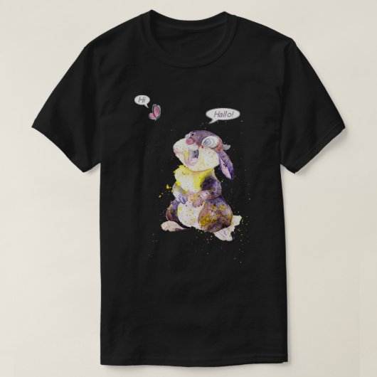 Thumper Bunny and Butterfly Art T-Shirt (Design vorne)