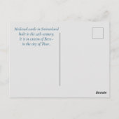 Thun Castle - Schweiz Postkarte (Rückseite)