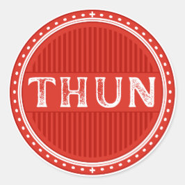 Thun City Pride Emblem – Swiss Identity Runder Aufkleber