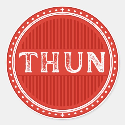 Thun City Pride Emblem – Swiss Identity Runder Aufkleber (Vorderseite)