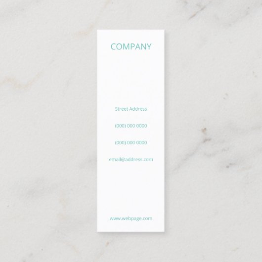 Thun-Riesenmonogramm-Cover Cyan Mini Visitenkarte (Rückseite)