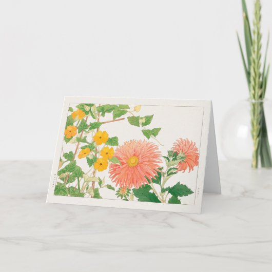 Thunbergia, China Ostern von Tanigami Konan Karte (Vorderseite)