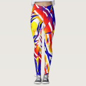 Thunder Abstrakt Art Funky Leggings (Vorderseite)