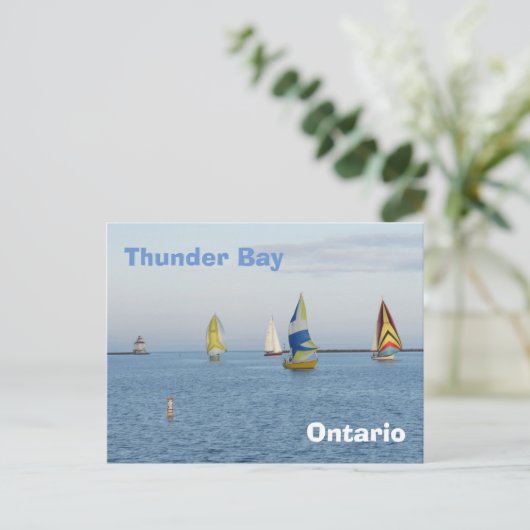 Thunder Bay - Boote Postkarte (Stehend Vorderseite)