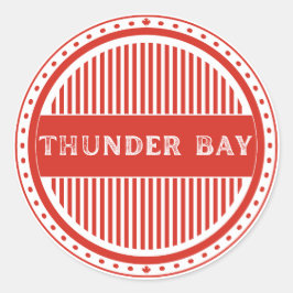 Thunder Bay City Pride Emblem – Canadian Identity Runder Aufkleber