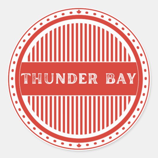 Thunder Bay City Pride Emblem – Canadian Identity Runder Aufkleber (Vorderseite)