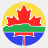 Thunder Bay-Flagge Runder Aufkleber (Vorderseite)