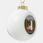 Thunder Bay Island Light-Ornament Keramik Kugel-Ornament (Links)