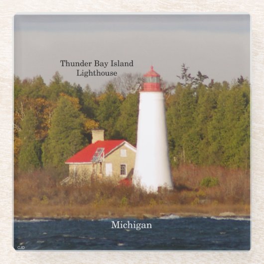 Thunder Bay Island Lighthouse Untersetzer (Vorderseite)