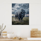 Thunder Bison Storm Prairie Poster (Küche)